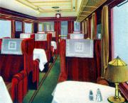 195-Deutschland---Vierachsiger-Speisewagen---Innenansicht