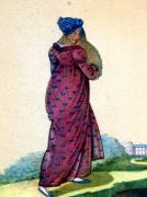 173-Dame-im-Morgenkleid-mit-Schleier